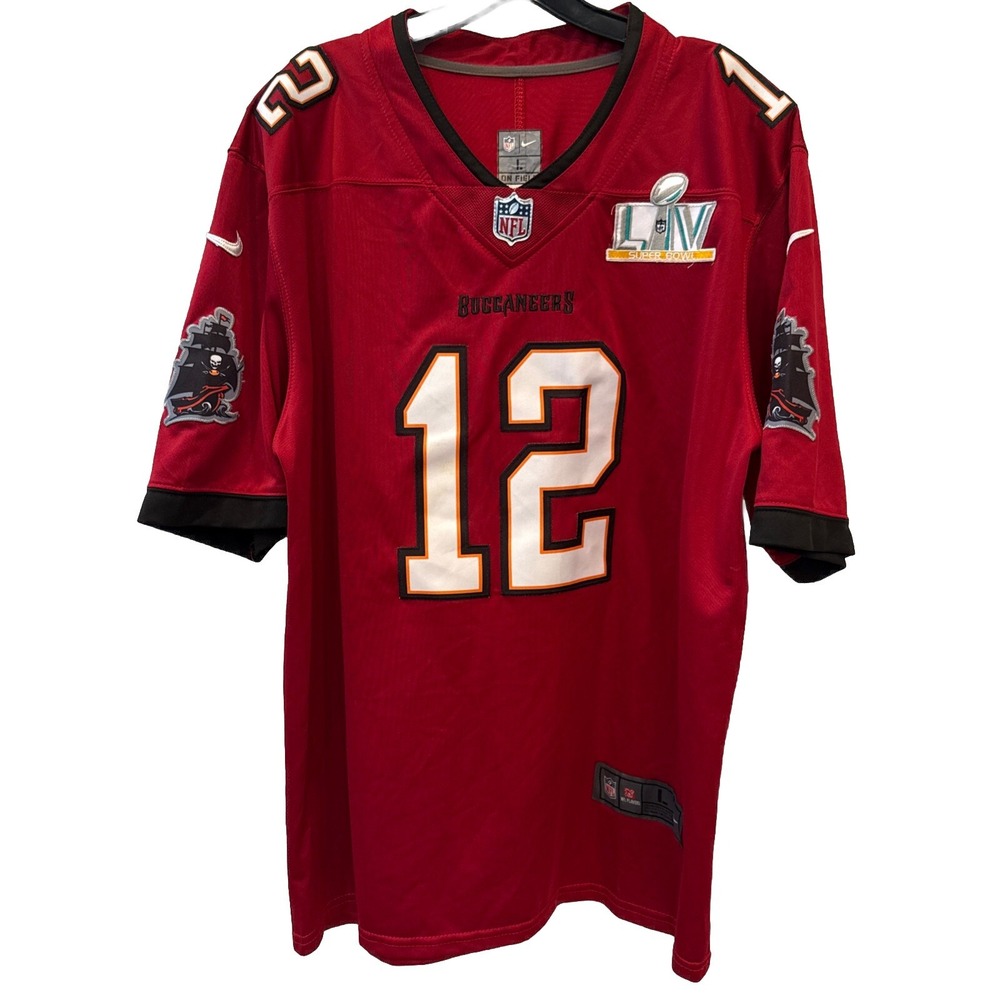 Nike Authentic Tom Brady 12 Tampa Bay Buccaneers NFL Jersey Super Bowl LIV Patch